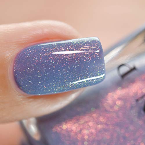 Image of ILNP Dusk To Dawn - Dusky Blue Holographic Nail Polish