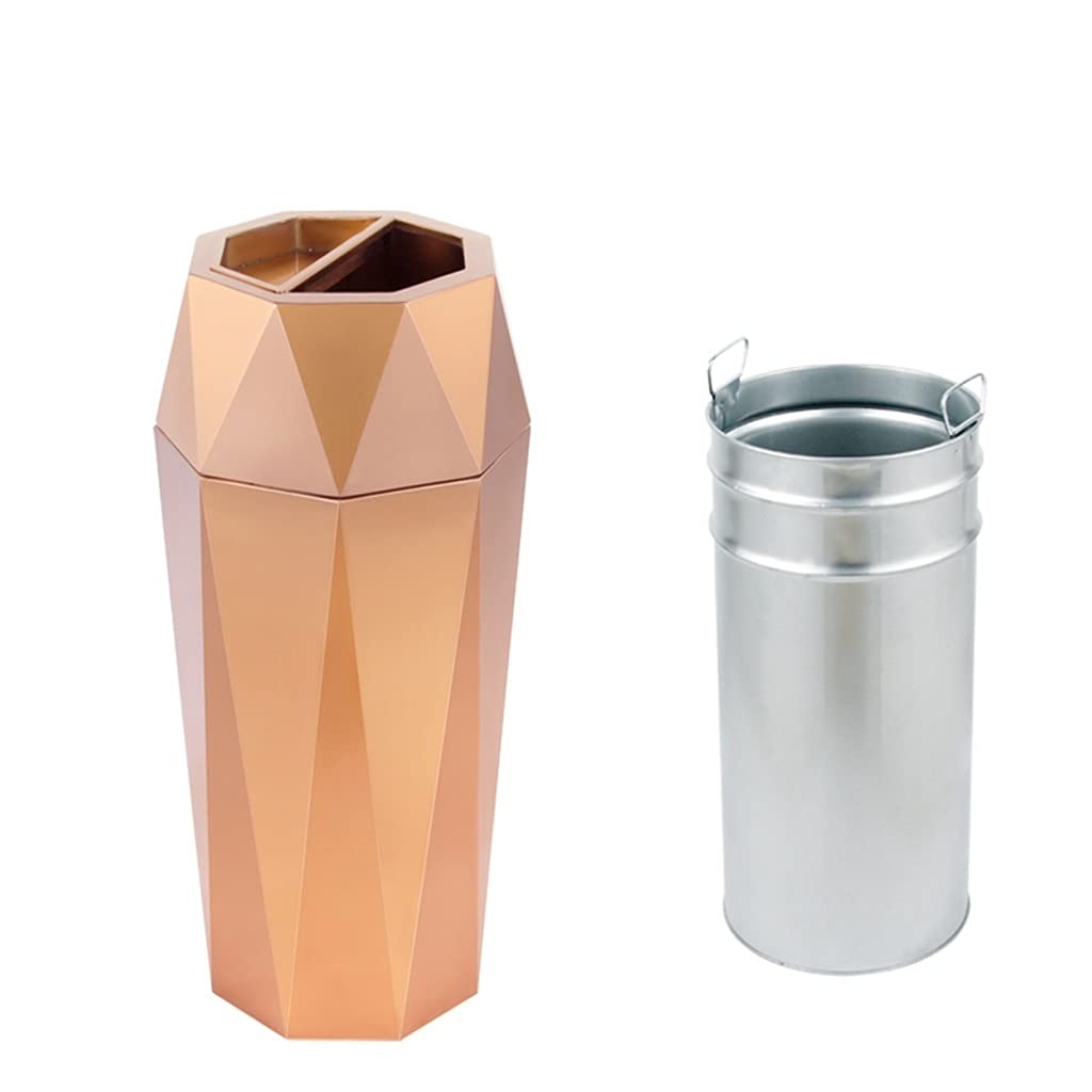 Cestino Portarifiuti Laterale In Acciaio Inox 30L Con Posacenere | Secchio Per Rifiuti Da Cucina E Ufficio, Design Verticale - 3