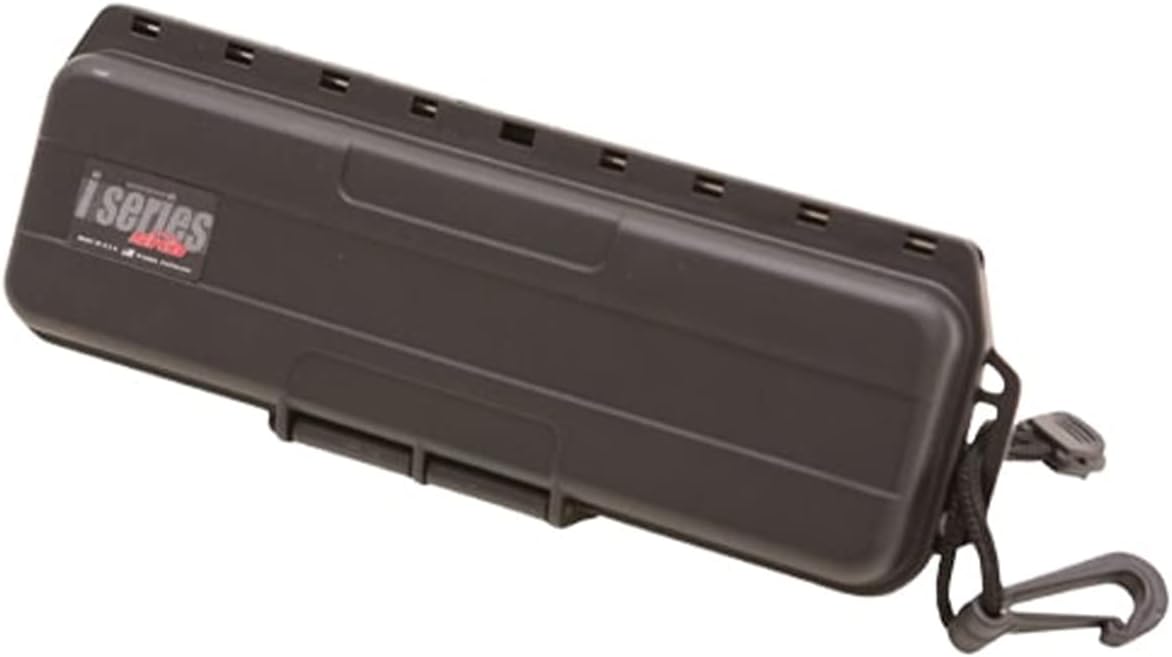 Cases iSeries Injection Molded Mil-Standard Waterproof Case, Small Hard Case with Padded Handle and Trigger-Latch System, 7" x 2" x 1"