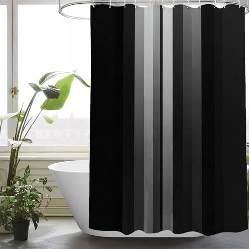 Rideau de douche de baignoire noir pour moderniser la salle de bain - 2