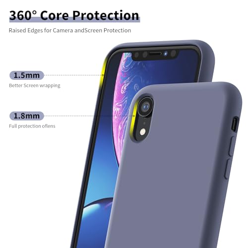 TAXXOE Silicone Case Compatible with iPhone XR Case Soft Ultra Slim Protective Shockproof Liquid Silicone Phone Case,Anti-Scratch Microfiber Lining - Image 4