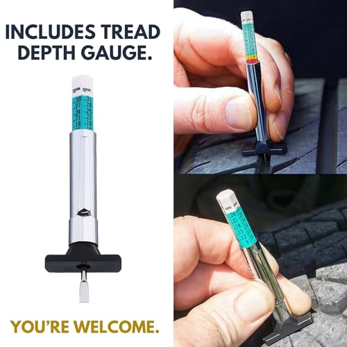 Image of Tire Lube Brush, 3-Pack Tire Mounting Swabs with Tread Depth Gauge | Shop-grade build, fits lube buckets, tread depth gauge included