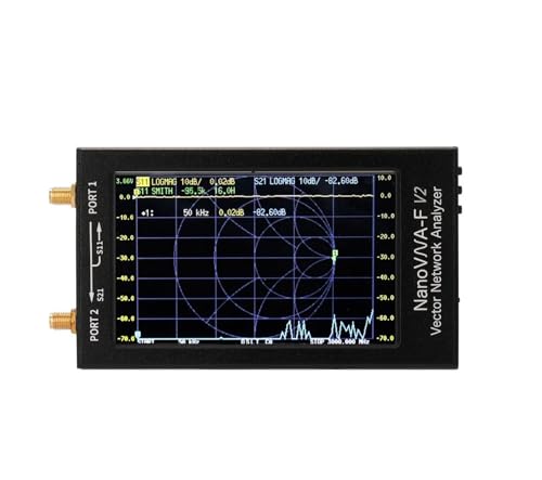 Analizador de red vectorial para calibrar antenas HF, VHF y UHF con pantalla táctil de 4,3"
