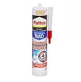 Pattex Mouldblock, Aktiv Silikon, Sanitärsilikon, Mit Schimmelblocker, Witterungs- und UV-Beständig, Für den Sanitärbereich, Sichere Haftung, Silbergrau, 300ml
