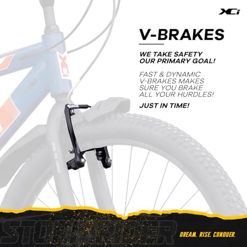 Image of XCi Stormrider 26-Inch Tires Single Speed Rigid Suspension V-Brakes Youth 12+ Years 17-Inch Ultra Light Steel Frame Blue White Bicycle