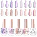 AZUREBEAUTY 4 Color Nail Polish Set, Quick Dry Natural Professional for Art DIY Manicure and Pedicure at Home