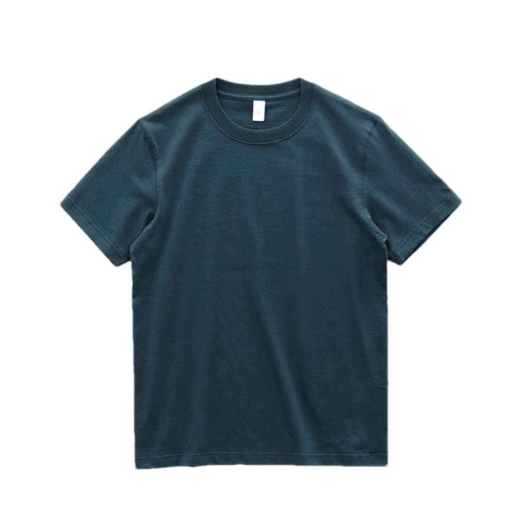 Camiseta básica de manga corta para hombre, color liso, simple, casual, suelta, para uso diario