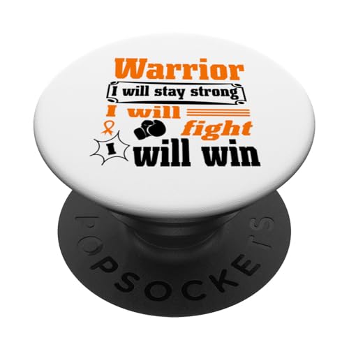 Leukemia Cancer Warrior I Will Stay Strong I Will Fight PopSockets PopGrip Adesivo