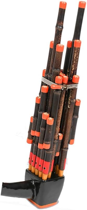 14-Spring, Purple Bamboo-Inlaid Sheng, in D Major, Includes Storage Bag, for Orchestra Performance,Single tube