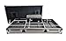 Harmony Cases HCCDJ3000DJMA9WLT DJ Flight Case Compatible with Pioneer CDJ-3000 & DJM-A9 4 CH with Laptop Shelf, Wheels and Adjustable Foam Velcro Inserts - Black