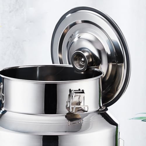 Seau à vin et réservoir à lait 5L en inox 201 pour la conservation d'huile et eau - 8