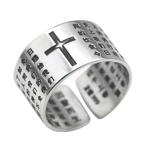Bague prière du Seigneur en argent 999 cadeau de baptême communion ouvert