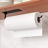 Black Kitchen Roll Holder, No Drill...
