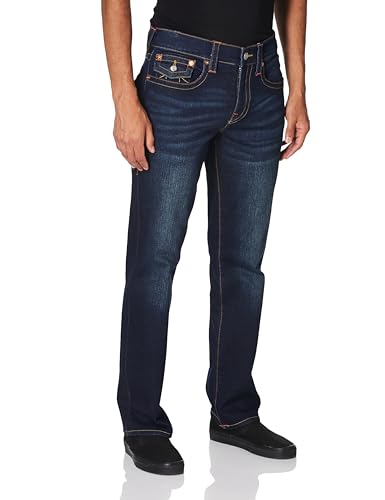 True Religion Men's Ricky Straight Leg Jeans, Dark WASH Muddy Waters, 312