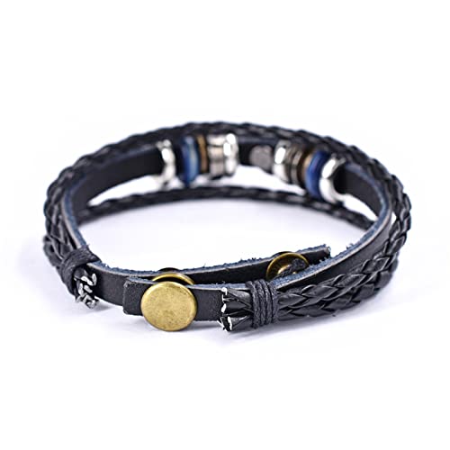 JinYu 4 Pack Anime Fan Bangles Jewelry Cosplay Prop Accessories Anime Bracelet Cuff Bangle Wrist Belt Jewelry Gift Men Braided Leather Bracelet Black With 10 pcs Stickers3