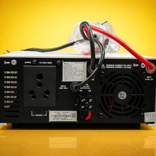 Image of EAPRO TRANO 1100S 975VA Home UPS Inverter with Solar Charging - Pure Sine Wave Technology, Reliable Power Backup | White | 36 Months Manufacturer Warranty