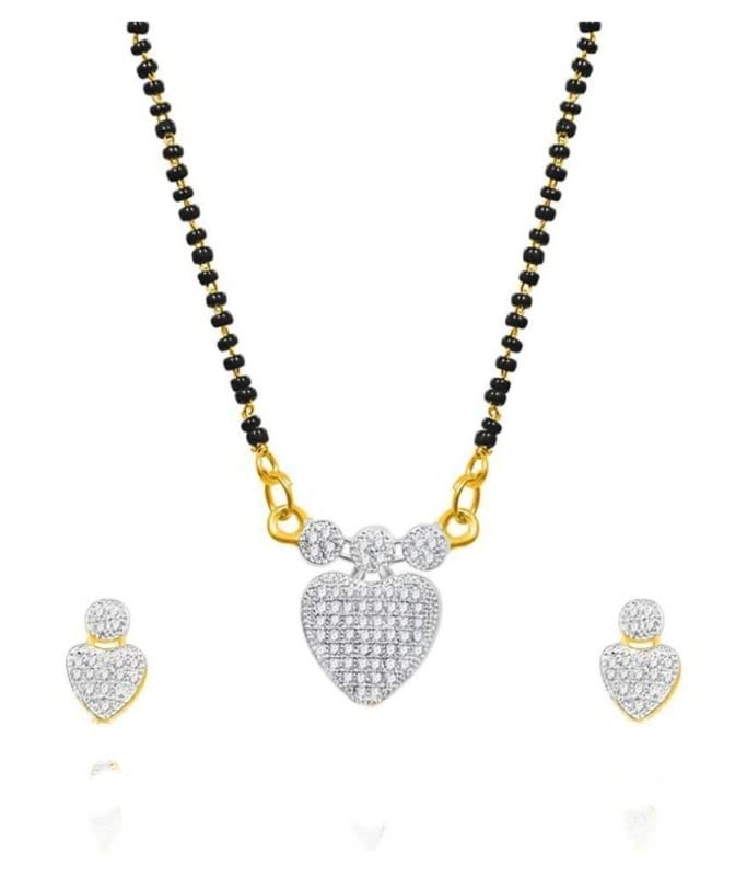 PUJVI Fashions Women pride AD Heart mangalsutra Set for Womens. [Small Heart mangalssutra] (B0B51TSLDQ) Amazon Price History, Amazon Price Tracker