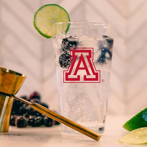 Image of Logo Brands NCAA 16 oz Pint Glass - Durable Glass With Bold Team Color- Chip-Resistant Rim Drinkware For Fans, Tailgates, Home Bars & Everyday Use