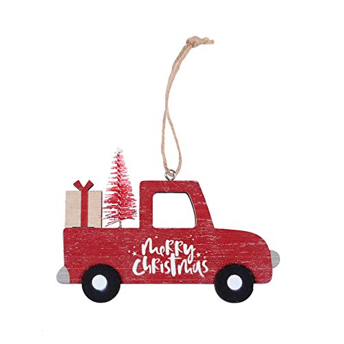 Winomo – Porta-malas, vermelho, enfeite para pendurar na casa de fazenda, de madeira, caminhonete, d