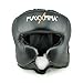 MaxxMMA Headgear L/XL Boxing MMA Training Kickboxing Sparring Karate Taekwondo (Black)