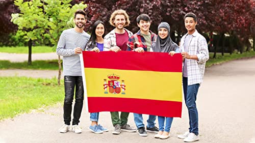 Danf Spain Flag 3Ftx5Ft Spainish National Flags Polyester With Brass Grommets 3X5 Foot Flag #TOP4