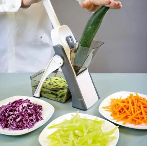 Fatiador para Saladas, Cortador de Legumes Multifuncional Food Chopper Mandoline Slicer Cortador e F
