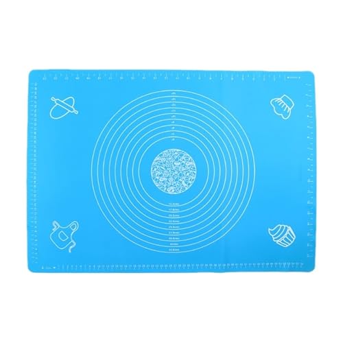 Silicone Baking Mat Kneading Dough Mats Pizza Cake Sheet Cooking Grill Gadgets Bakeware Table Pad Kitchen Pastry Accessories(Blu