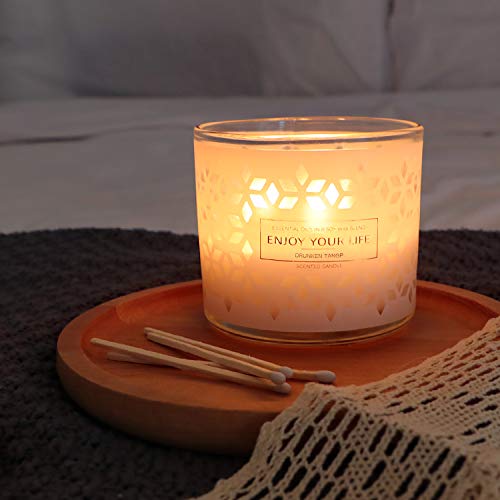 Candles For Home Scented, 3 Pack 3 Wick Large Jar Soy Candle With Lid, 14.5Oz Lavender & Berries & Orange Blossom Aromatherapy Candle Gift Set Bath And Body Works Candles #TOP5