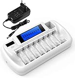 🔋【Sicherheit】 Akku-Erkennungstechnologie schaltet sich automatisch auf Erhaltungsladung ein, wenn die Batterien vollständig geladen sind. Darüber hinaus hilft der 8-Stunden-Sicherheitsschutz Energie zu sparen und die Lebensdauer der Batterie zu verlängern.