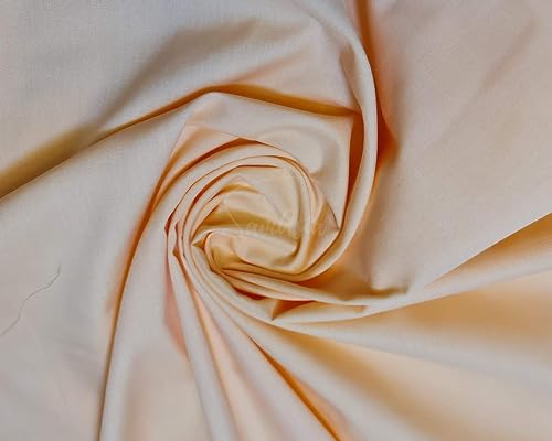 Plain Peach Polycotton Fabric for Dressmaking Art & Craft, Sewing, Quilting, 1 METRE