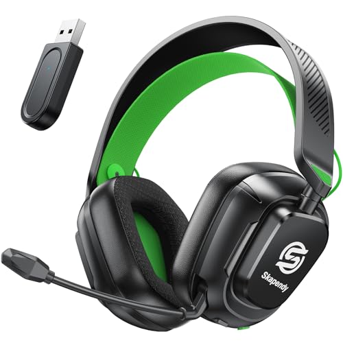 Image of 2.4GHz Wireless Gaming Headset for PC, PS5, PS4, Switch & Mac, Bluetooth Headset with Noise Canceling Microphone, Low-Latency Stereo Audio, 50mm Drivers, Up to 50H