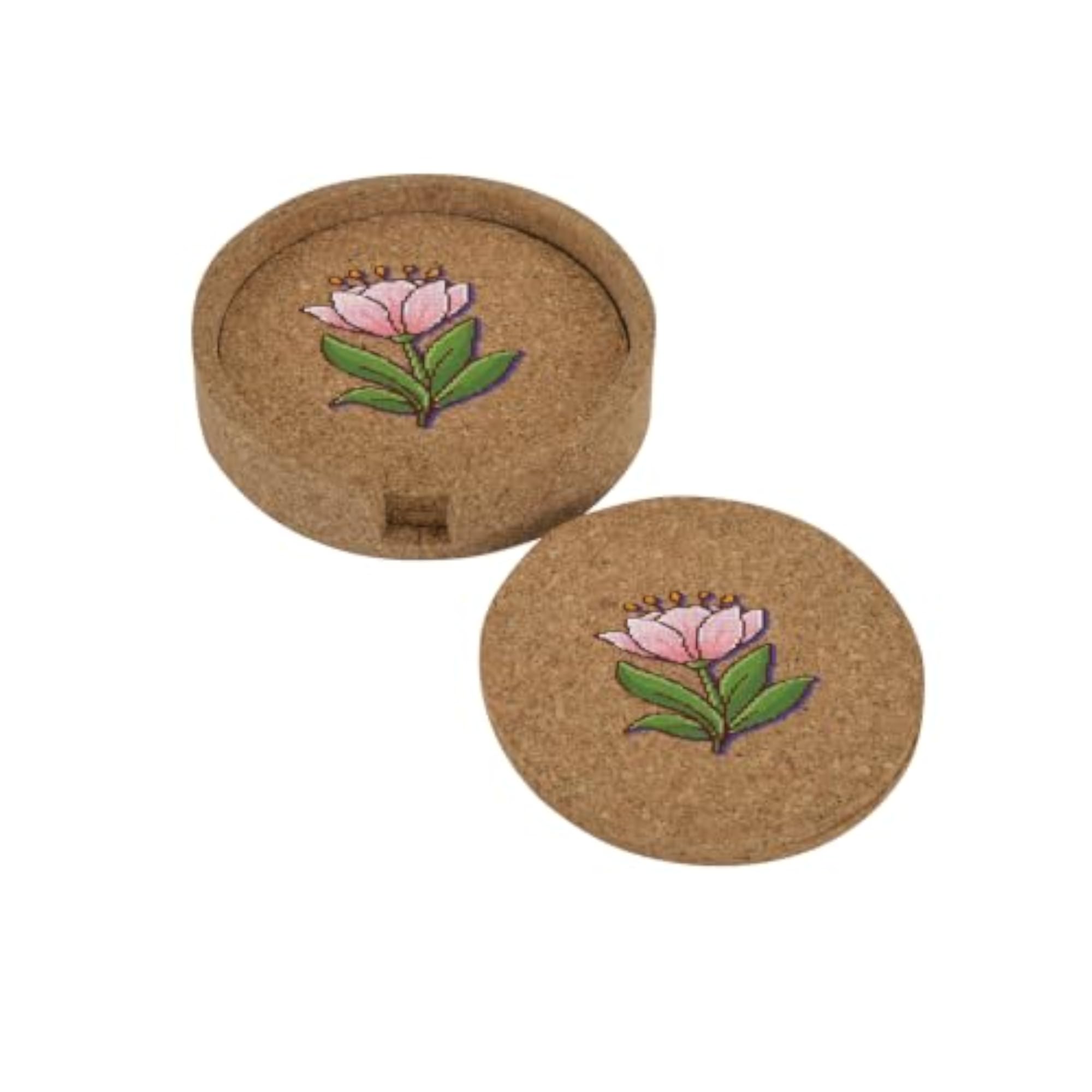 Printed Cork Coaster Set of 4, Design 81