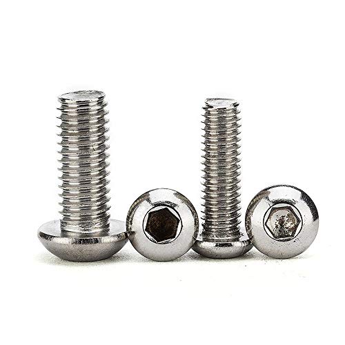 Vite a esagono incassato a testa tonda in acciaio