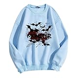 Style festif d'Halloween : Ce sweat à capuche arbore des motifs effrayants de chauves-souris et toiles d'araignée ; parfait pour créer une ambiance mystérieuse lors des fêtes costumées ou pour la chasse aux bonbons ; la capuche ajoute une touche dramatique façon sorcière moderne