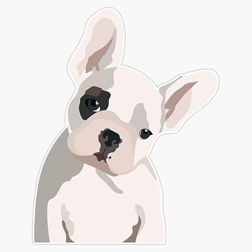 Miniatura 1 de Calcomanía de vinilo para portátil Bulldog Francés, impermeable, 5 pulgadas