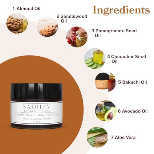 Image of Sadhev Ayurvedic Rejuviniating Night Time Cream With Bakuchi