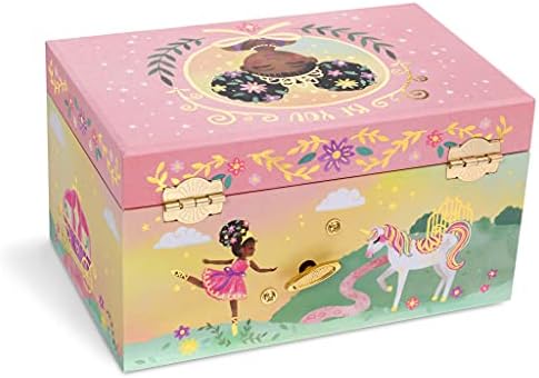 Jewelkeeper Ballerina Music Box & Little Girls Jewellery Set - 3 Ballerina gifts for Girls - Little Queen Design