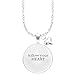 Produktbild Spruchketten BY LIEBLICHKEITEN Nickelfreie Kette mit Sterlingsilber-Legierung 80 cm mit Anhänger Spruch in 2,5cm großer Glaslinse und Charm Herz: Follow Your Heart