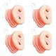 POFET 4pcs Pig Nose Costume Accessories, Pig Nose Novelty Costume Suitable with Elastic Band for Halloween Role Playing Animal Theme Party