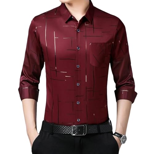 Camisa a cuadros holgada OAKVERVE transpirable que evita el calor excesivo