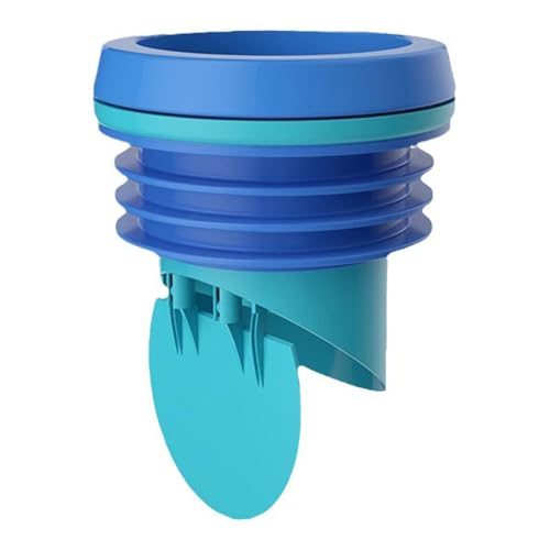 Flange per WC, anello di tenuta per WC senza perdite, sigillante per tubo di scarico del WC inodore con valvola anti-ritorno per scarico 110mm/4.33in (Blu)