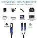 Seefeful (11.8 Inches / 2 Pack) XLR Splitter Cable, 1 Xlr Female to 2 Xlr Male Patch Y Cable, Balanced Microphone Splitter Cord Audio Adaptor