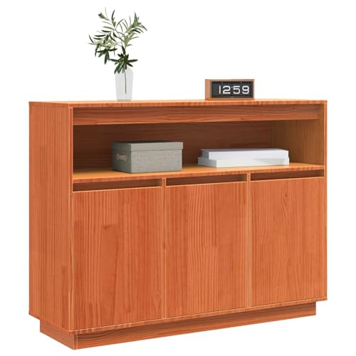 Cómoda de madera maciza de pino con acabado rústico en cera 4