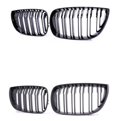 Grille avant double ligne noir mat pour BMW E82 E88 calandre robuste