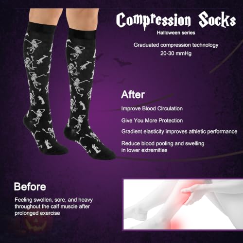 Image of bropite Compression Socks for Women &Men Circulation-Support Knee High Socks 20-30 mmhg-Best for Running,Medical,Nurse,Travel