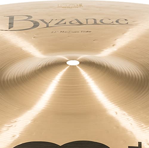 Meinl Cymbals Byzance 22" Traditional Medium Ride — Made In Turkey — Hand Hammered B20 Bronze, 2-Year Warranty, B22Mr #TOP6