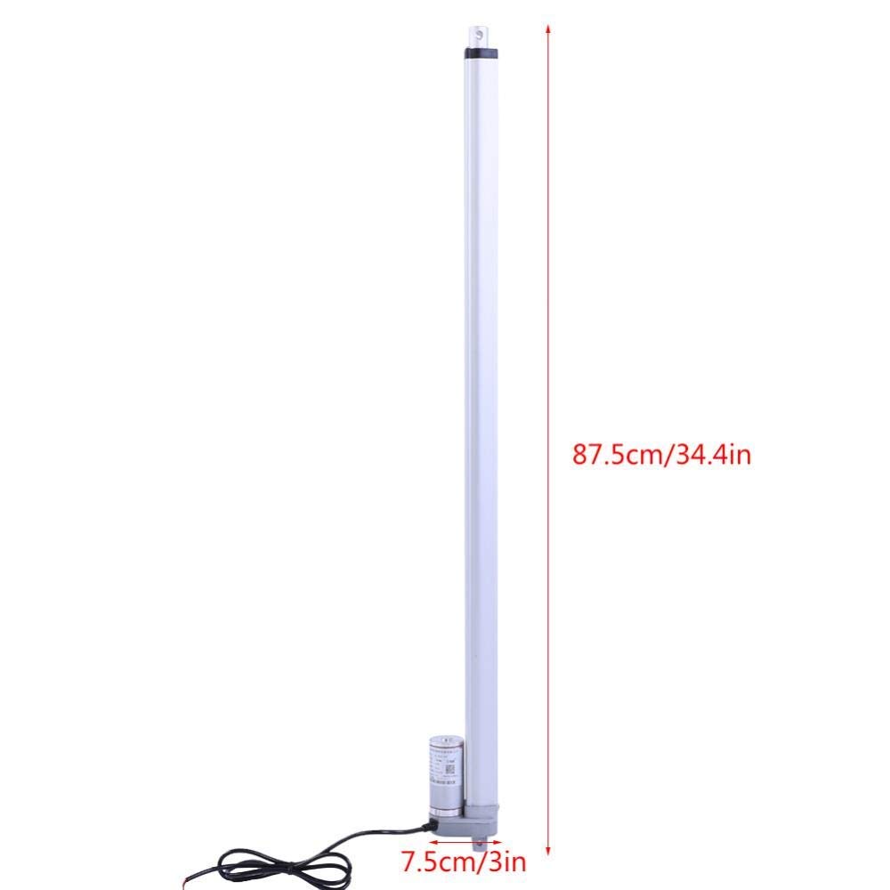 Actionneur Linéaire DC 12V Actionneur Linéaire Électrique Force 1500N Course Actionneur Linéaire à Usage Intensif Auto Car, Actionneur Linéaire 200-750mm pour Support de Moteur Électrique (750 mm)