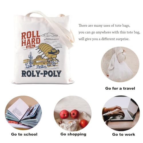 Bolso tote de lona KUIYAI con diseño de isópodo vaca, regalo para amantes de los insectos, entomólogos y fanáticos del oeste y rodeo miniatura 5