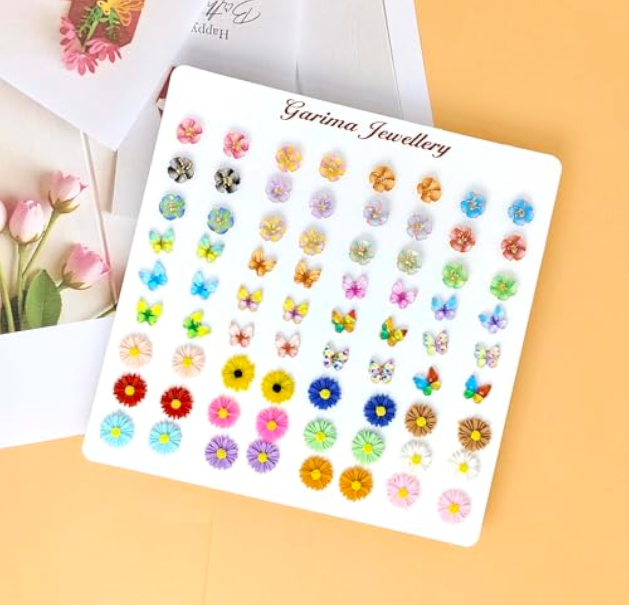 36 Pairs Multi-Design Stud Earrings Combo Set for Women
