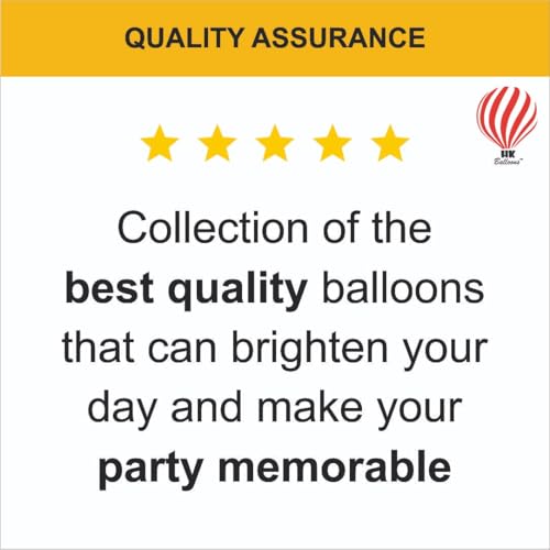 Image of HK balloons 50Pcs Golden White Black Anniversary Decoration Item Kite Set With Golden Confetti Balloon For Wedding Anniversary Decoration Combo for Couple Rubber